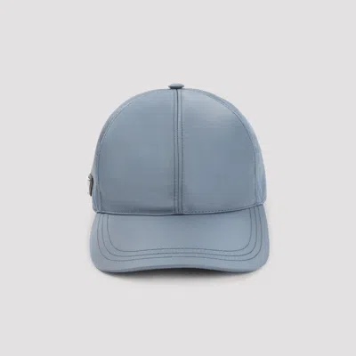 Prada Recycled Polyamide Hat In Blue