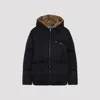 Prada Recycled Polyamide Puffer Down Jacket For Women In Black