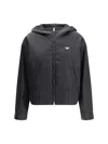 Prada Re-nylon Recycled Polyamide Down Jacket In Black