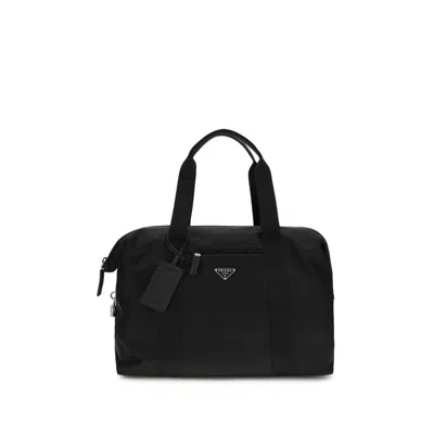 Prada Recycled Polyamide Top Handle Bag  Black