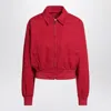Prada Jackets With Long Sleeves And Ribbed Hem In Red