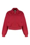 Prada Jackets With Long Sleeves And Ribbed Hem In Red