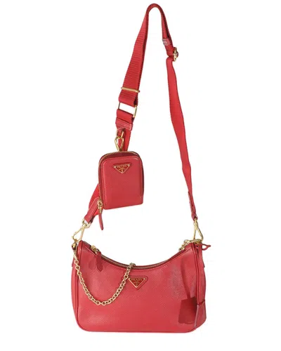 Prada Red Leather Re-edition 2005 Bag (authentic Pre-loved)