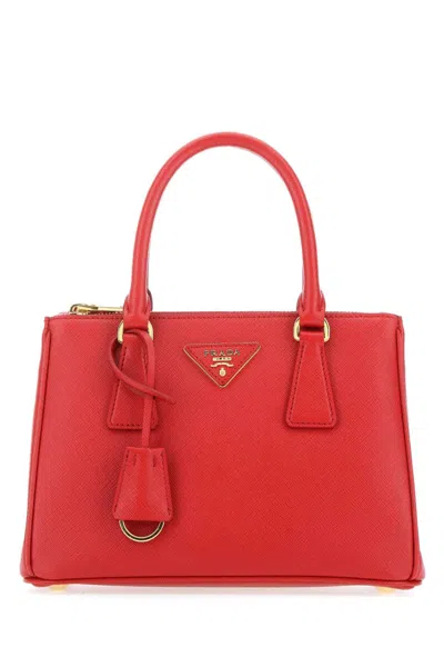 Prada Red Leather Satchel Bag
