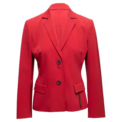 Pre-owned Prada Red  Fitted Blazer Size It 44