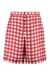 Prada Stylish Vichy Trousers For Men In Red