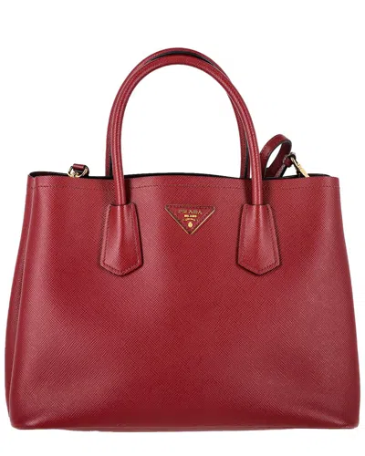 Prada Red Saffiano Leather Double Handle Tote (authentic Pre-loved)