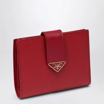 Prada Red Saffiano Small Wallet Women