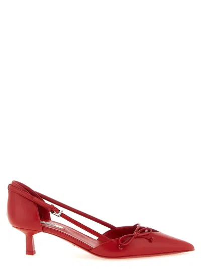 Prada Red Slingback Pumps