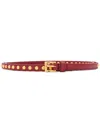Prada Stud Detail Belt In Red