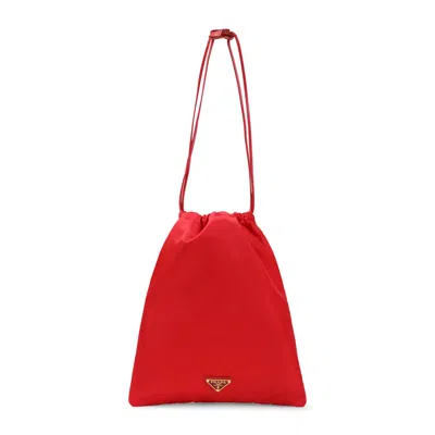 Prada Red Wish In Re-nylon Pouch