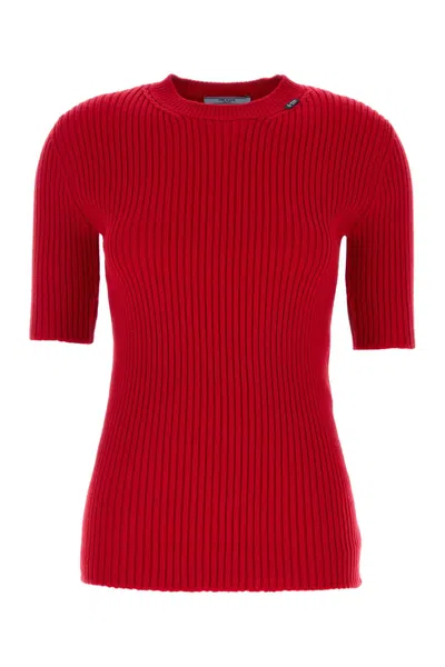 Prada Red Wool Blend Sweater