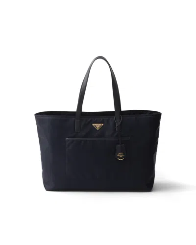 Prada Re-edition 1978 Large Re-nylon And Saffiano Leather Tote Bag