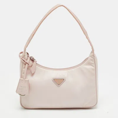 Pre-owned Prada Re-edition 2000 Pink Re-nylon Shoulder Bag