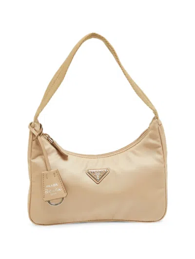 Pre-owned Prada Re-edition 2000 Shoulder Bag In Neutral