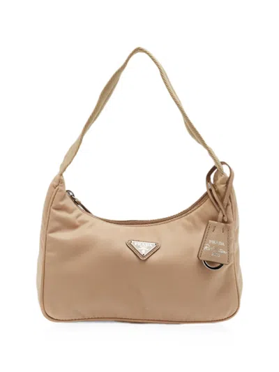 Pre-owned Prada Re-edition 2000 Shoulder Bag In Neutrals
