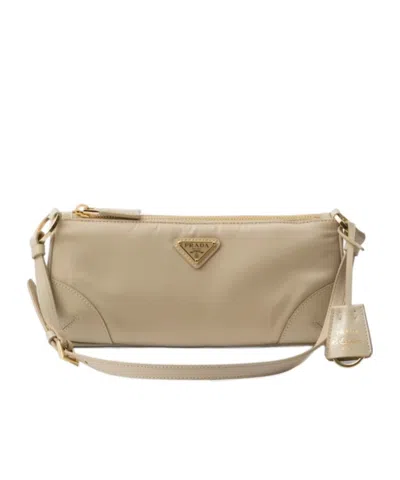 Prada Re-edition 2002 Re-nylon And Brushed Leather Shoulder Bag In Brown