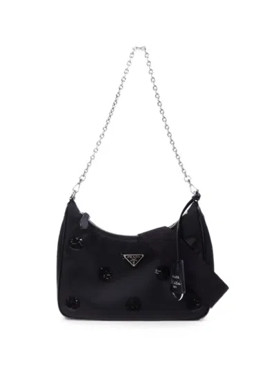Pre-owned Prada Re-edition 2005 Logo-detail Two-way Shoulder Bag In Black