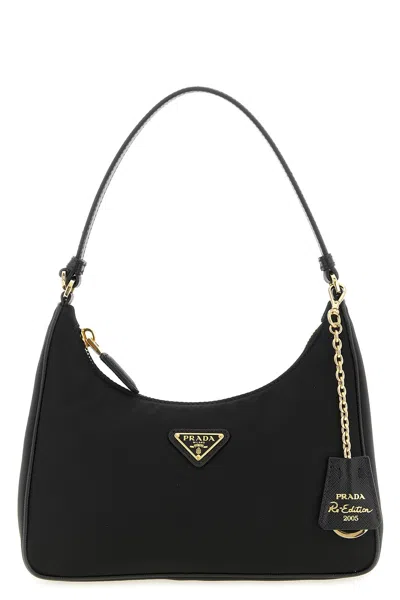 Prada ' Re-edition 2005' Mini Shoulder Bag In Black
