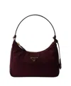 Prada Re-edition 2005 Re-nylon And Saffiano Mini Bag In Burgundy