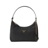 Prada Re-edition 2005 Mini Bag In Re-nylon And Saffiano In Black