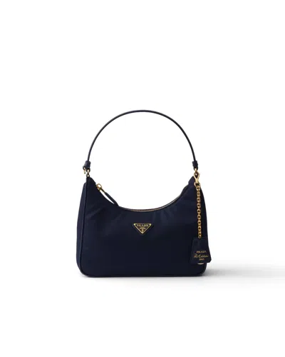 Prada Re-edition 2005 Re-nylon And Saffiano Mini Bag In Blue
