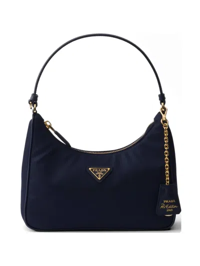 Prada Re-edition 2005 Re-nylon And Saffiano Mini Bag In Blue