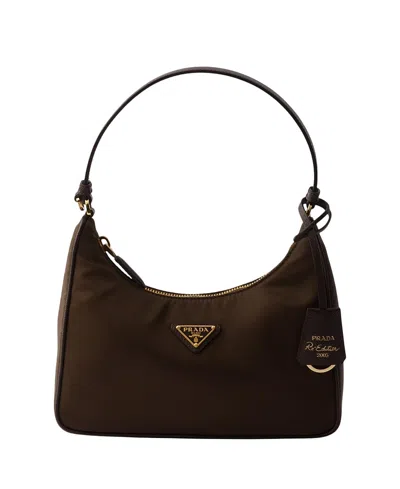 Prada Re-edition 2005 Re-nylon And Saffiano Mini Bag In Brown