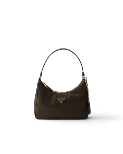 Prada Re-edition 2005 Re-nylon And Saffiano Mini Bag In Green