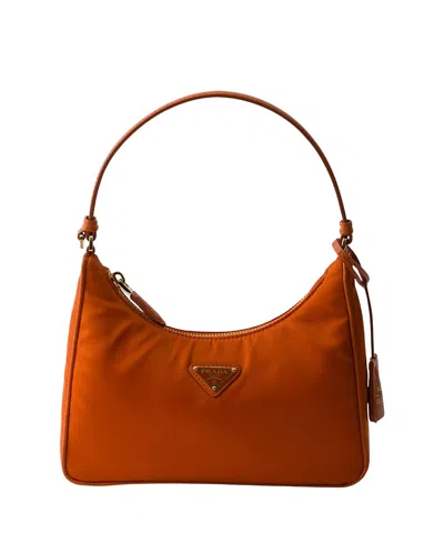 Prada Re-edition 2005 Re-nylon And Saffiano Mini Bag In Brown