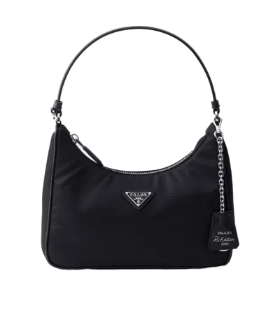 Prada Re-edition 2005 Re-nylon And Saffiano Mini Bag In White