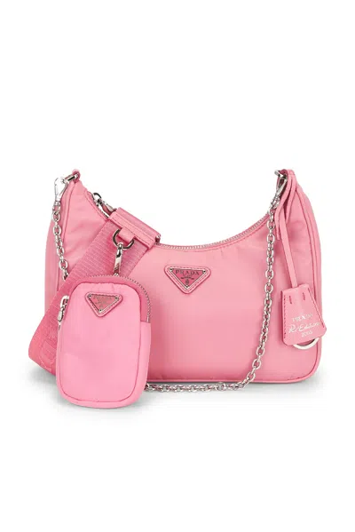 Pre-owned Prada Re-edition 2005 Re-nylon Shoulder Bag In Pink