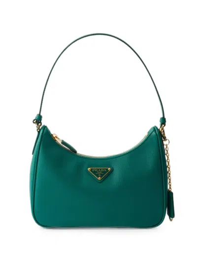 Prada Re-edition 2005 Saffiano Leather Mini-bag In Green