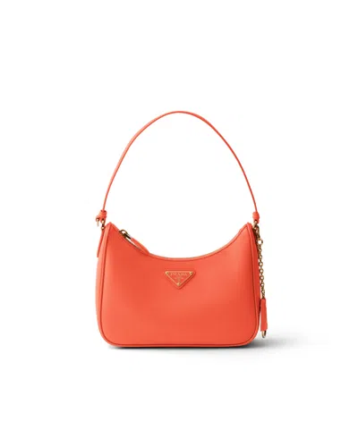 Prada Re-edition 2005 Saffiano Leather Mini-bag In Orange
