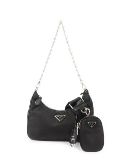 Pre-owned Prada Re-edition 2005 Shoulder Bag In Black