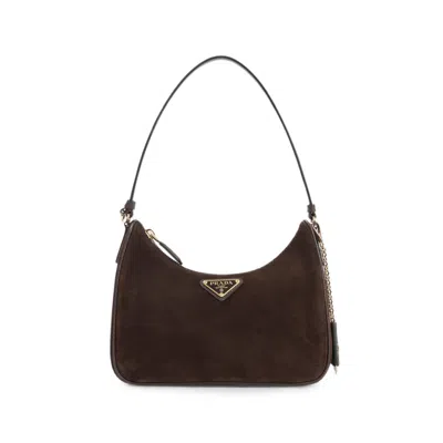 Prada Re-edition 2005 Suede Tote Bag In Pink