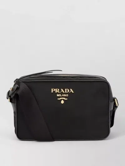 Prada Re-edition Nylon Cross-body Bag In Black