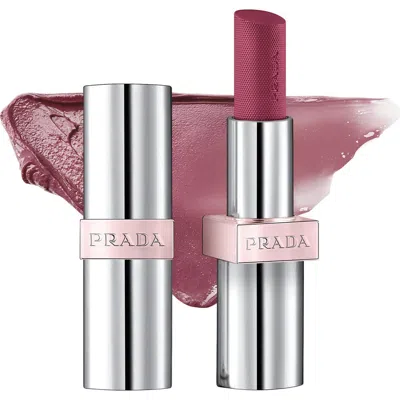Prada Refillable Light Glowing Lip Oil Stick In Red