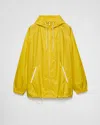 Prada Raincoat In Lightweight Re-nylon In Citron Yellow