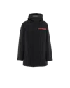 Prada Extreme-tex Hooded Raincoat In Black