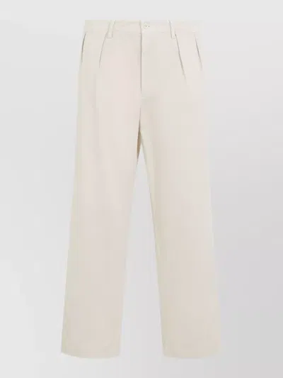 Prada Premium Regular Fit Cotton Pants For Men In Neutral