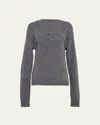 Prada Removable Shrug Cashmere Top In Ardesia