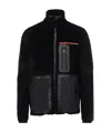 Prada Technische Jacke Aus Recycling-fleece In Black