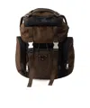 Prada Re-nylon And Saffiano Leather Backpack In Brown
