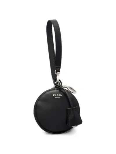 Prada Re-nylon And Leather Foldable Mini-bag In Black