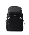 Prada Re-nylon And Saffiano Leather Backpack In Black