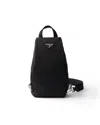 Prada Re-nylon And Saffiano Leather Backpack In Black