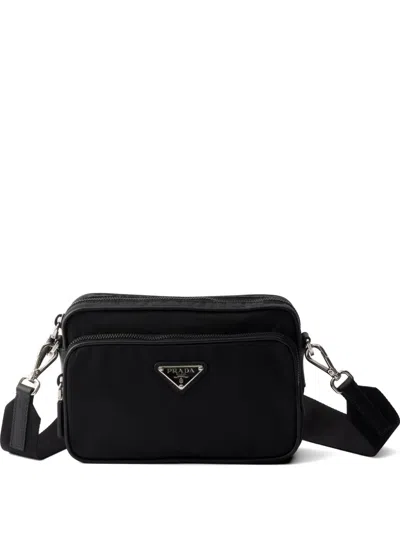 PRADA RE-NYLON AND SAFFIANO LEATHER SHOULDER BAG
