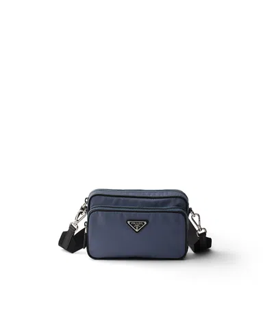 Prada Re-nylon And Saffiano Leather Shoulder Bag In Pink