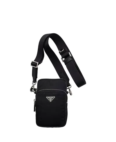 Prada Re-nylon And Saffiano Leather Smartphone Case In Black